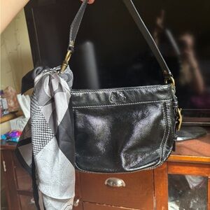 Black Leather Coach Bag
